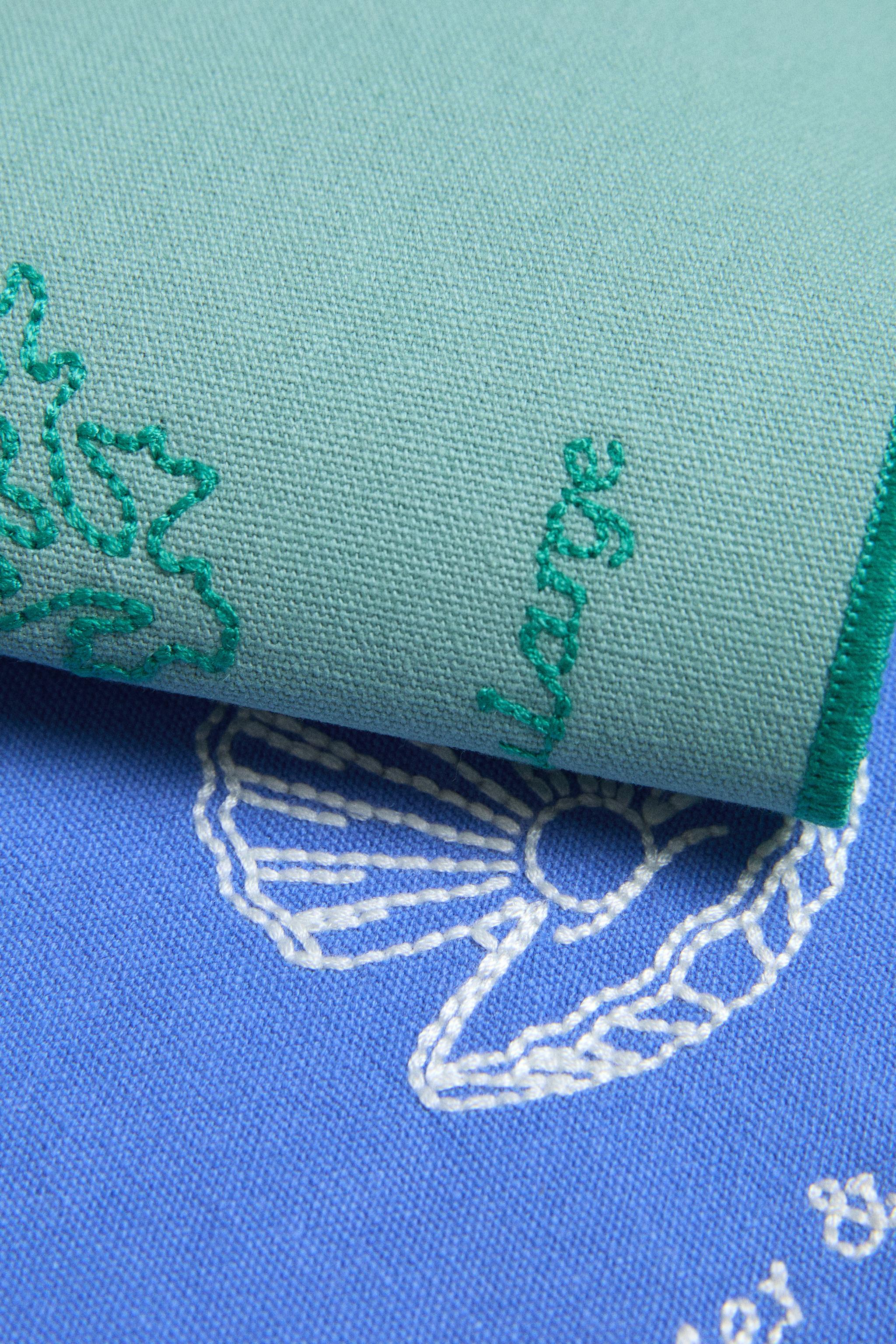 MARINE EMBROIDERED COCKTAIL NAPKINS (SET OF 4)